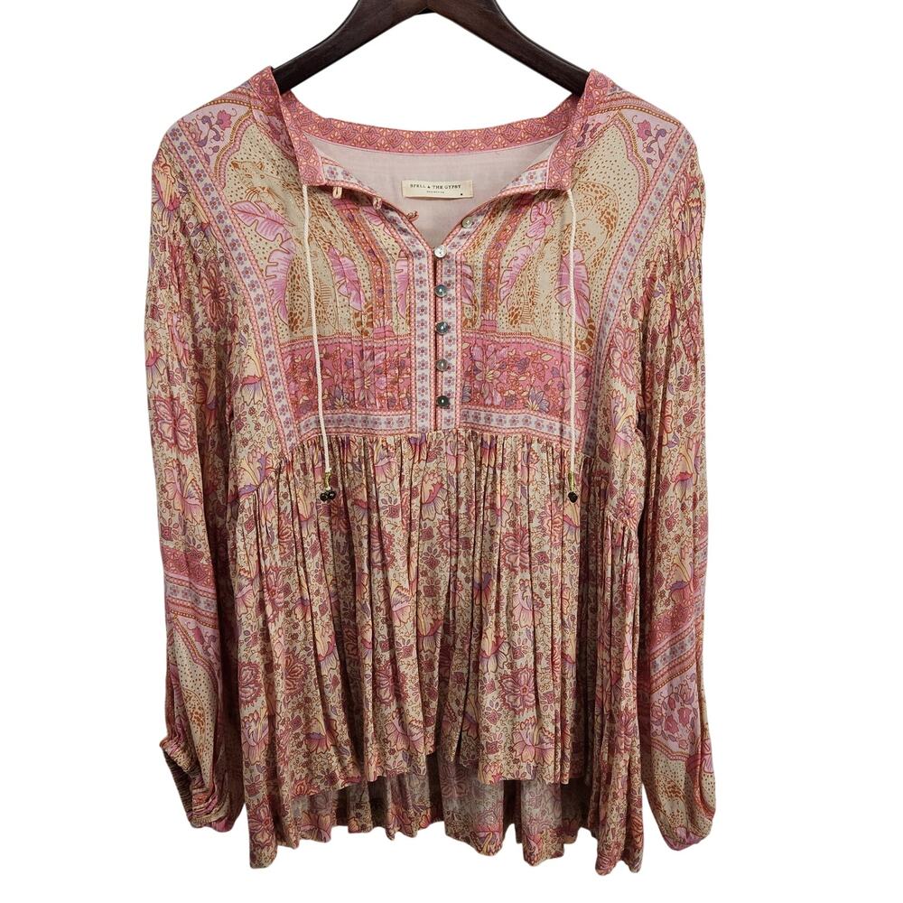 Spell and the Gypsy Poinciana Blouse Cotton Candy Size Medium